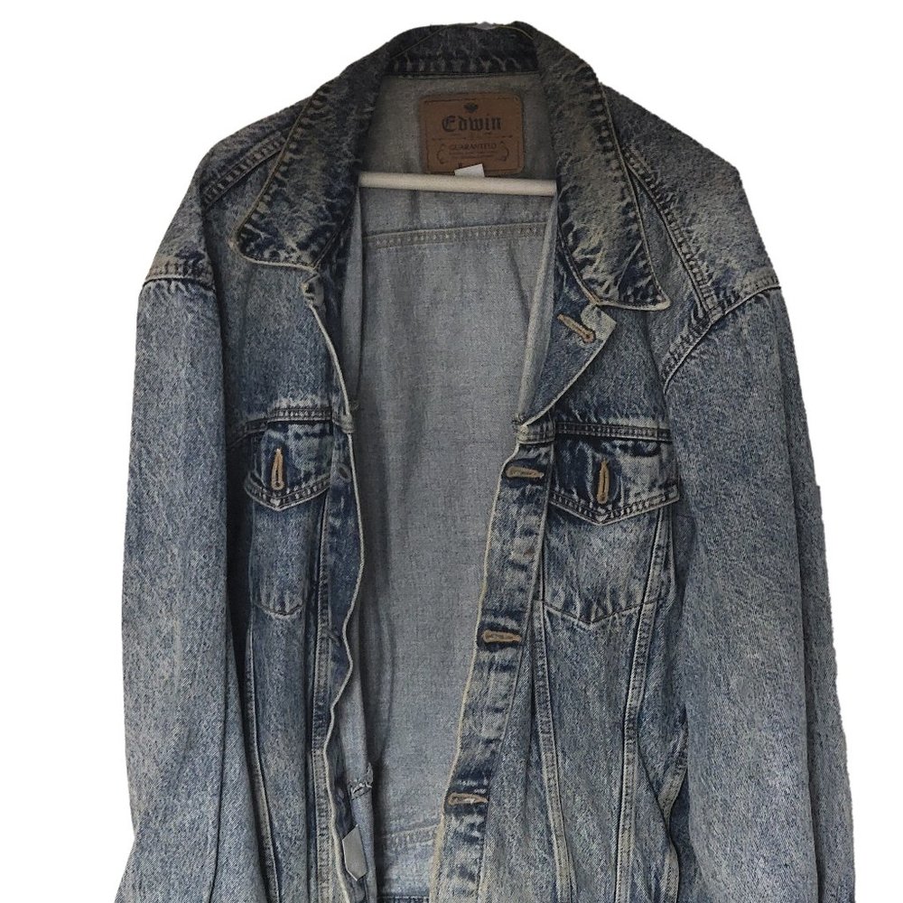 Vtg Tokyo Jeans Edwin #1845 UW XL Acid Wash Clubman Jacket